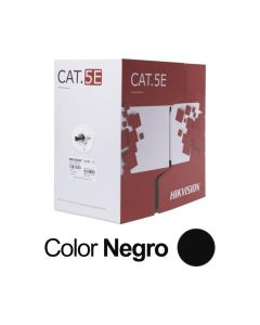 Bobina de Cable UTP HIKVISION Cat5E Cobre 305mts Negro Exterior