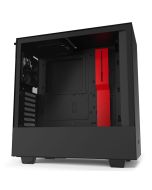 Gabinete Gamer NZXT H510 Compact Media Torre Negro/Rojo Mate